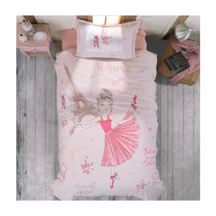 Pamučna posteljina Romantic Girl set s navlakom
